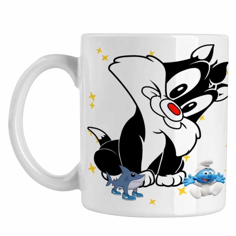 Casa si Gradina - Bucatarie si vesela - Cani si pahare - Cani si cesti - Cana Tweety Sylvester Bebelus CoolTrend, alba, 330ml - Infinity.ro