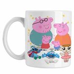 Casa si Gradina - Bucatarie si vesela - Cani si pahare - Cani si cesti - Cana Purcelusa Peppa Pig Familia CoolTrend, alba, 330ml - Infinity.ro