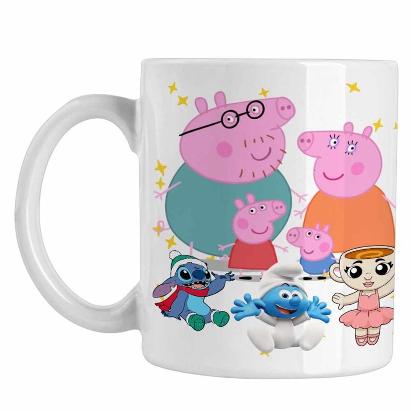 Casa si Gradina - Bucatarie si vesela - Cani si pahare - Cani si cesti - Cana Purcelusa Peppa Pig Familia CoolTrend, alba, 330ml - Infinity.ro
