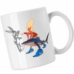 Casa si Gradina - Bucatarie si vesela - Cani si pahare - Cani si cesti - Cana Yosemite Sam Tralalero Tralala Rechin, CoolTrend, alba, 330ml - Infinity.ro