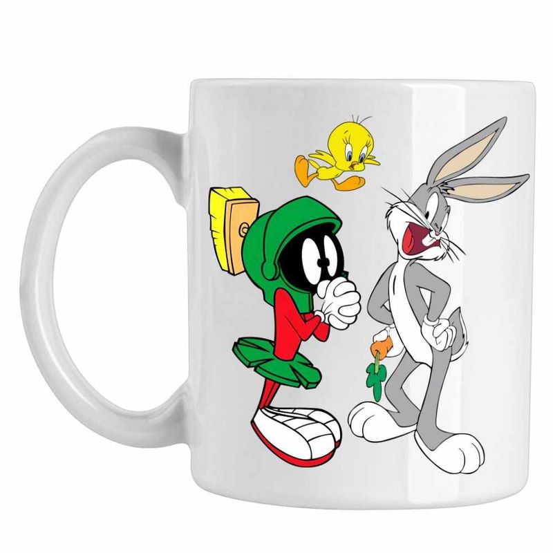 Casa si Gradina - Bucatarie si vesela - Cani si pahare - Cani si cesti - Cana Marvin Bugs Bunny Tweety Warner Bros, CoolTrend, alba, 330ml - Infinity.ro