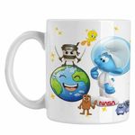 Casa si Gradina - Bucatarie si vesela - Cani si pahare - Cani si cesti - Cana Strumfii Astronautul Spatiu CoolTrend, alba, 330ml - Infinity.ro