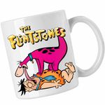 Casa si Gradina - Bucatarie si vesela - Cani si pahare - Cani si cesti - Cana Familia Flintstone Dino Fred Dinozaur Catel, CoolTrend, alba, 330ml - Infinity.ro