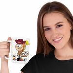 Casa si Gradina - Bucatarie si vesela - Cani si pahare - Cani si cesti - Cana Casa Loud Lincoln Cowboy Western CoolTrend, alba, 330ml - Infinity.ro