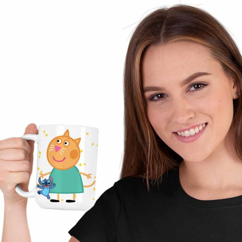 Casa si Gradina - Bucatarie si vesela - Cani si pahare - Cani si cesti - Cana Pisica Candy Purcelusa Peppa Pig Pepa CoolTrend, alba, 330ml - Infinity.ro