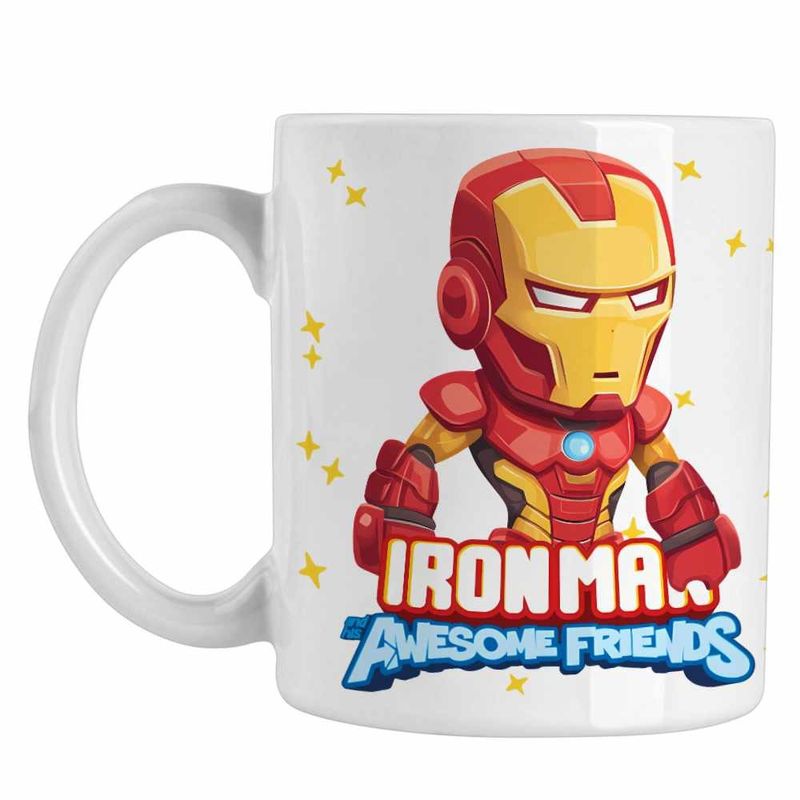 Casa si Gradina - Bucatarie si vesela - Cani si pahare - Cani si cesti - Cana Iron Man Omul Fier Otel CoolTrend, alba, 330ml - Infinity.ro