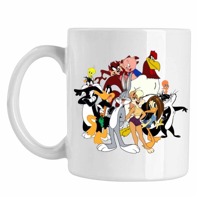 Casa si Gradina - Bucatarie si vesela - Cani si pahare - Cani si cesti - Cana Taz Bugs Bunny Daffy Looney Tunes Eroi, CoolTrend, alba, 330ml - Infinity.ro
