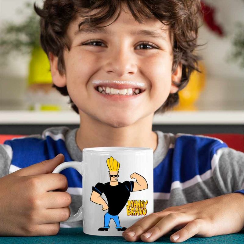 Casa si Gradina - Bucatarie si vesela - Cani si pahare - Cani si cesti - Cana Johnny Bravo Vibe Culturism, CoolTrend, alba, 330ml - Infinity.ro
