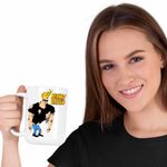 Casa si Gradina - Bucatarie si vesela - Cani si pahare - Cani si cesti - Cana Johnny Bravo Batut Ciufulit, CoolTrend, alba, 330ml - Infinity.ro