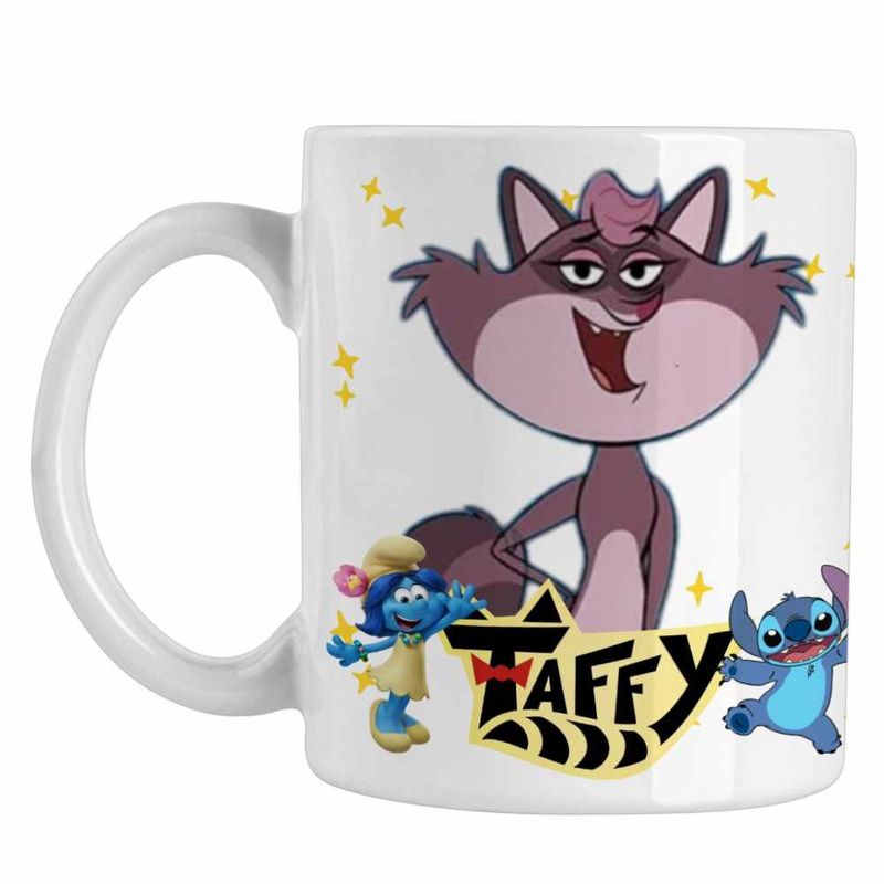 Casa si Gradina - Bucatarie si vesela - Cani si pahare - Cani si cesti - Cana Taffy Mish Desen Animat CoolTrend, alba, 330ml - Infinity.ro