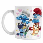 Casa si Gradina - Bucatarie si vesela - Cani si pahare - Cani si cesti - Cana Strumfii Bluey Bingo Papa Strumf Bucatarul CoolTrend, alba, 330ml - Infinity.ro