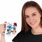 Casa si Gradina - Bucatarie si vesela - Cani si pahare - Cani si cesti - Cana Strumfii Bluey Bingo Papa Strumf Bucatarul CoolTrend, alba, 330ml - Infinity.ro
