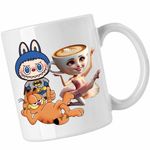 Casa si Gradina - Bucatarie si vesela - Cani si pahare - Cani si cesti - Cana Garfield Labubu Balerina Capucina, CoolTrend, alba, 330ml - Infinity.ro