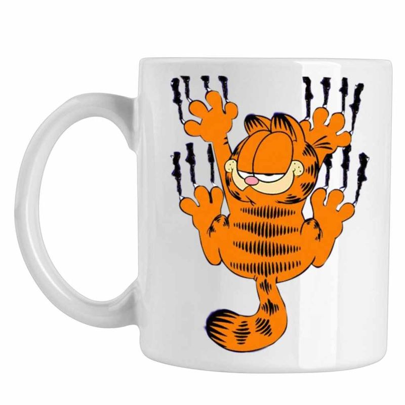 Casa si Gradina - Bucatarie si vesela - Cani si pahare - Cani si cesti - Cana Garfield Zgarieturi Pisica, CoolTrend, alba, 330ml - Infinity.ro