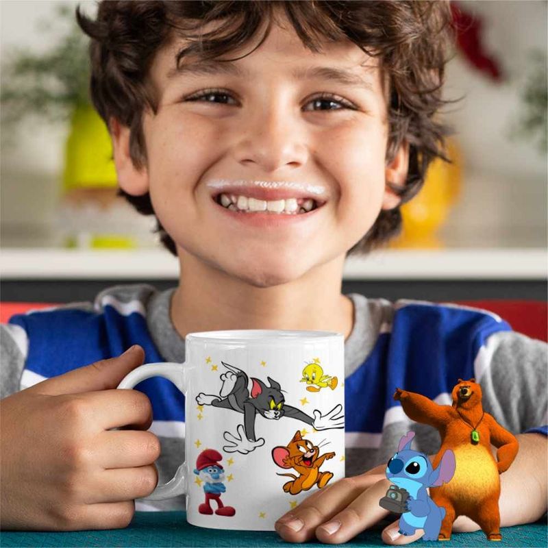 Casa si Gradina - Bucatarie si vesela - Cani si pahare - Cani si cesti - Cana Tom si Jerry Urmarire CoolTrend, alba, 330ml - Infinity.ro