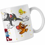Casa si Gradina - Bucatarie si vesela - Cani si pahare - Cani si cesti - Cana Tom si Jerry Urmarire CoolTrend, alba, 330ml - Infinity.ro