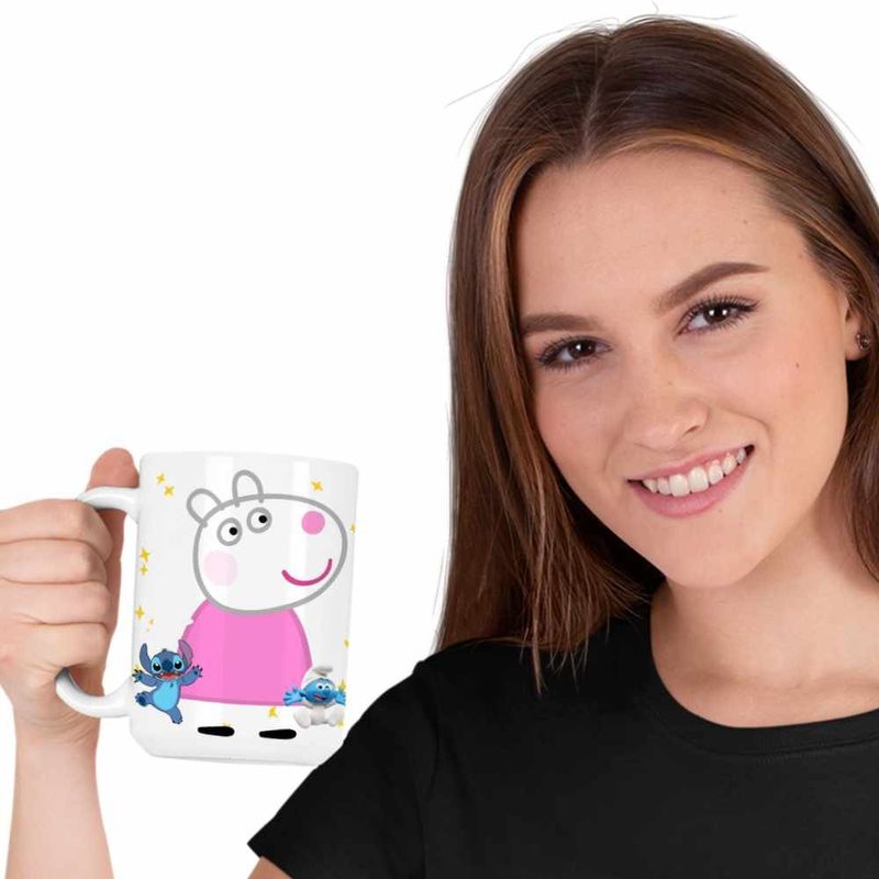 Casa si Gradina - Bucatarie si vesela - Cani si pahare - Cani si cesti - Cana Oaia Suzy Purcelusa Peppa Pig CoolTrend, alba, 330ml - Infinity.ro