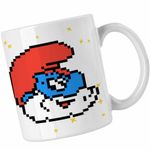 Casa si Gradina - Bucatarie si vesela - Cani si pahare - Cani si cesti - Cana Pixel Art Papa Strumf CoolTrend, alba, 330ml - Infinity.ro