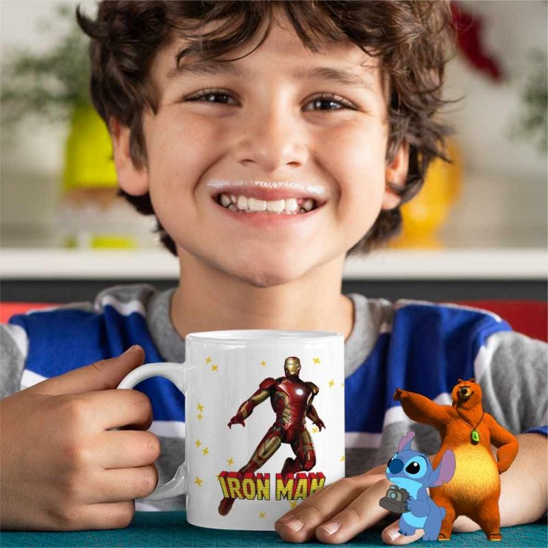 Casa si Gradina - Bucatarie si vesela - Cani si pahare - Cani si cesti - Cana Iron Man Marvel CoolTrend, alba, 330ml - Infinity.ro