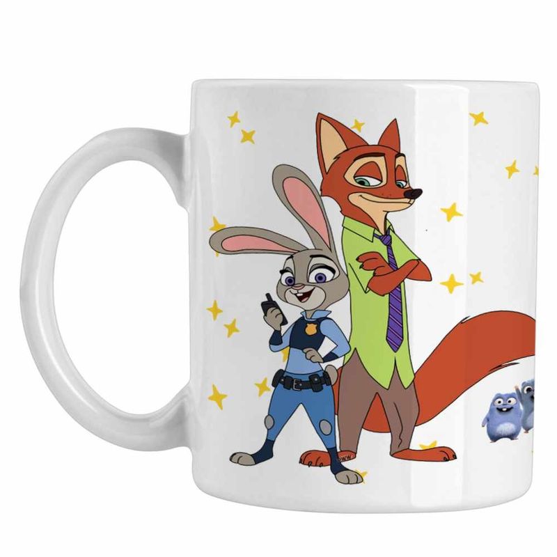 Casa si Gradina - Bucatarie si vesela - Cani si pahare - Cani si cesti - Cana Zootopia Nick Judy Parteneri CoolTrend, alba, 330ml - Infinity.ro
