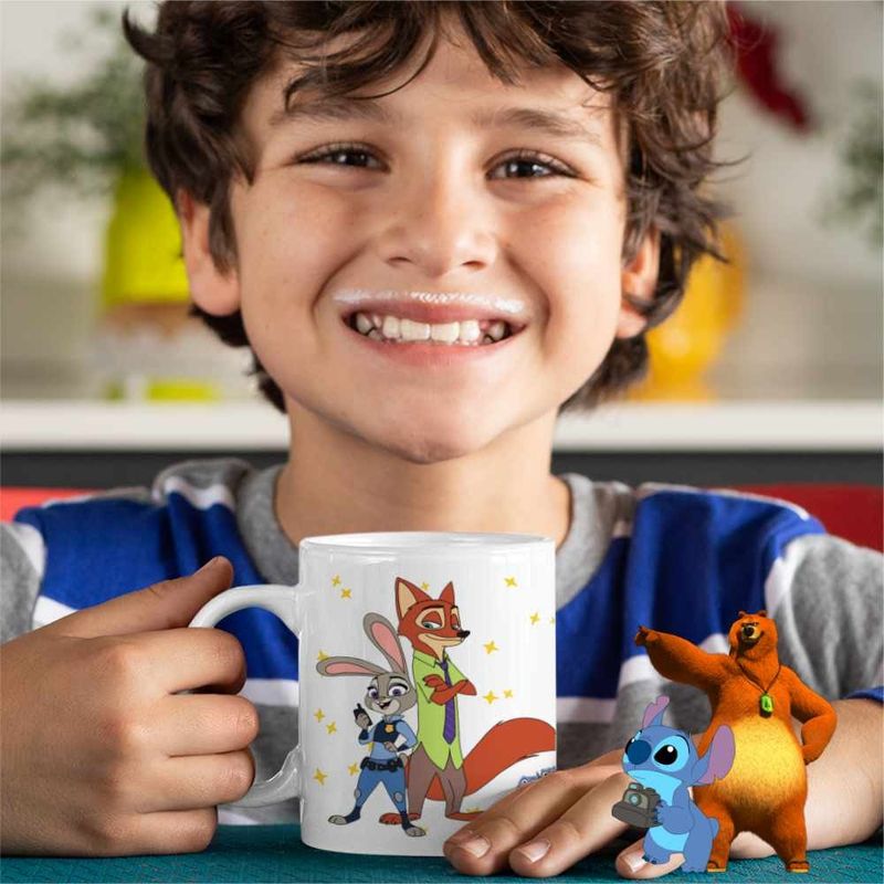 Casa si Gradina - Bucatarie si vesela - Cani si pahare - Cani si cesti - Cana Zootopia Nick Judy Parteneri CoolTrend, alba, 330ml - Infinity.ro
