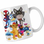 Casa si Gradina - Bucatarie si vesela - Cani si pahare - Cani si cesti - Cana Taffy Paienjenel Bluey Garda Felina Kion Catelusi Constructori CoolTrend, alba, 330ml - Infinity.ro