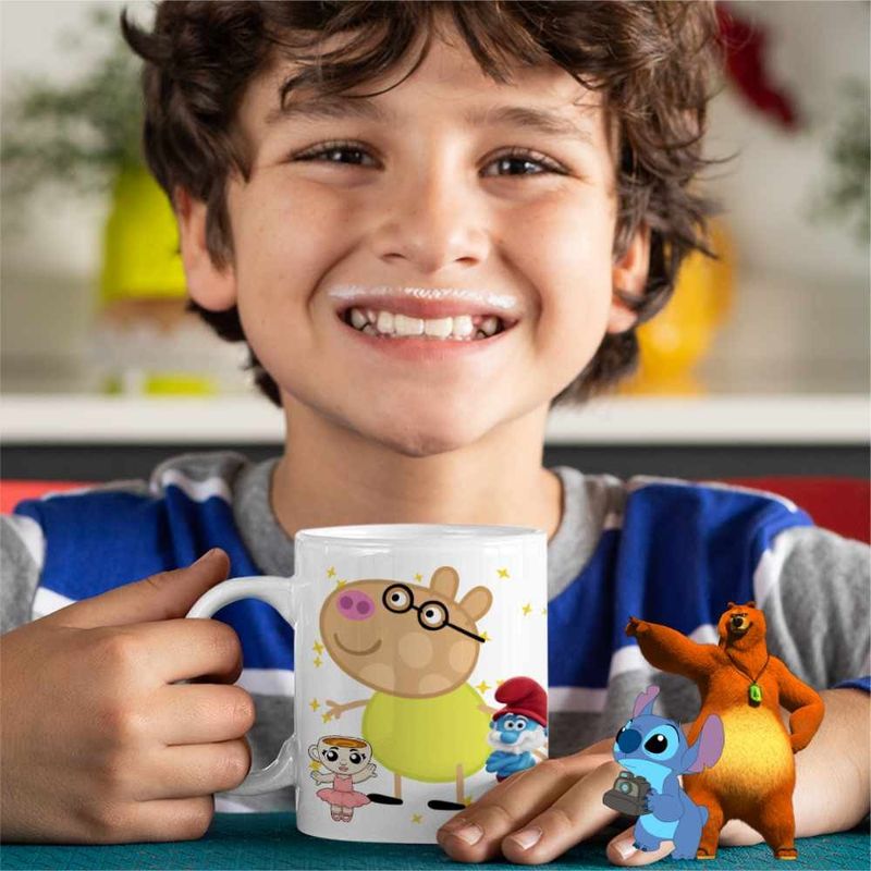 Casa si Gradina - Bucatarie si vesela - Cani si pahare - Cani si cesti - Cana Poneiul Pedro Purcelusa Peppa Pig CoolTrend, alba, 330ml - Infinity.ro
