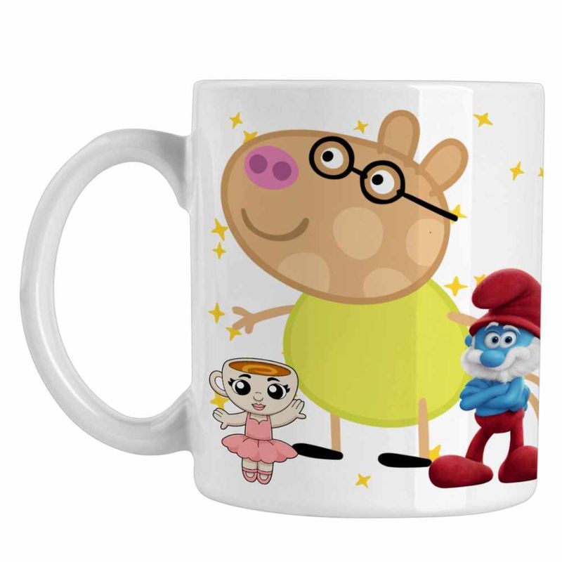 Casa si Gradina - Bucatarie si vesela - Cani si pahare - Cani si cesti - Cana Poneiul Pedro Purcelusa Peppa Pig CoolTrend, alba, 330ml - Infinity.ro