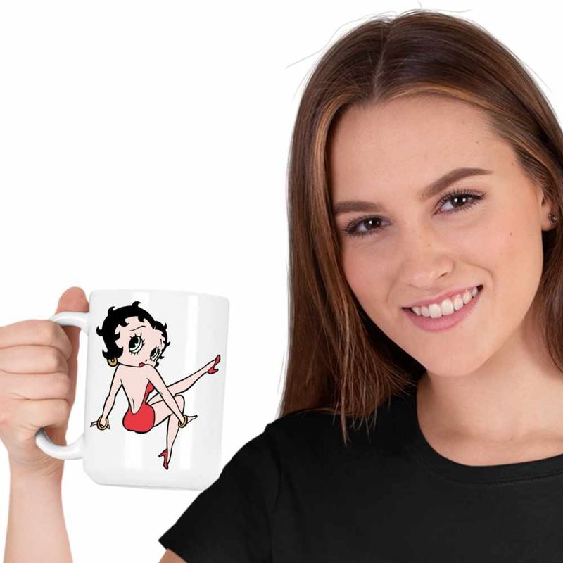 Casa si Gradina - Bucatarie si vesela - Cani si pahare - Cani si cesti - Cana Betty Boop Desene Animate Cartoon, CoolTrend, alba, 330ml - Infinity.ro