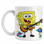 Casa si Gradina - Bucatarie si vesela - Cani si pahare - Cani si cesti - Cana SpongeBob Desene Animate Chitara CoolTrend, alba, 330ml - Infinity.ro