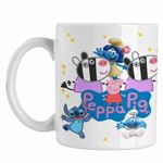 Casa si Gradina - Bucatarie si vesela - Cani si pahare - Cani si cesti - Cana Zebrele Gemeni Zuza Zaza Peppa Pig CoolTrend, alba, 330ml - Infinity.ro