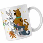 Casa si Gradina - Bucatarie si vesela - Cani si pahare - Cani si cesti - Cana Tom Jeryy Scooby Doo Bugs Bunny CoolTrend, alba, 330ml - Infinity.ro