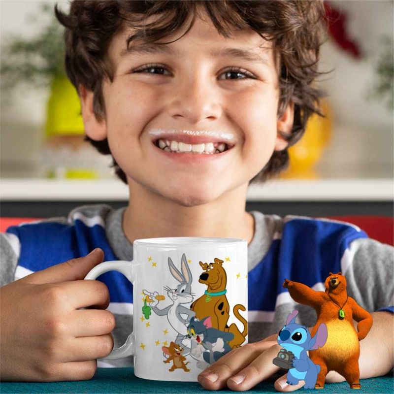 Casa si Gradina - Bucatarie si vesela - Cani si pahare - Cani si cesti - Cana Tom Jeryy Scooby Doo Bugs Bunny CoolTrend, alba, 330ml - Infinity.ro