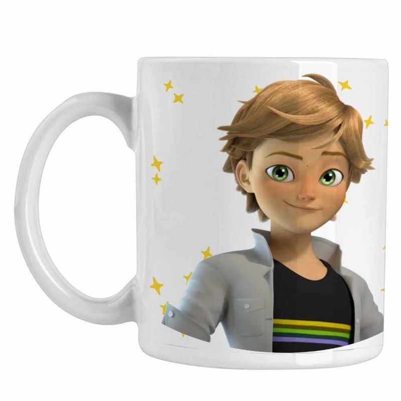Casa si Gradina - Bucatarie si vesela - Cani si pahare - Cani si cesti - Cana Adrien Agreste Miraculous Buburuza Noir CoolTrend, alba, 330ml - Infinity.ro