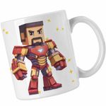Casa si Gradina - Bucatarie si vesela - Cani si pahare - Cani si cesti - Cana Minecraft Iron Man Roblox CoolTrend, alba, 330ml - Infinity.ro