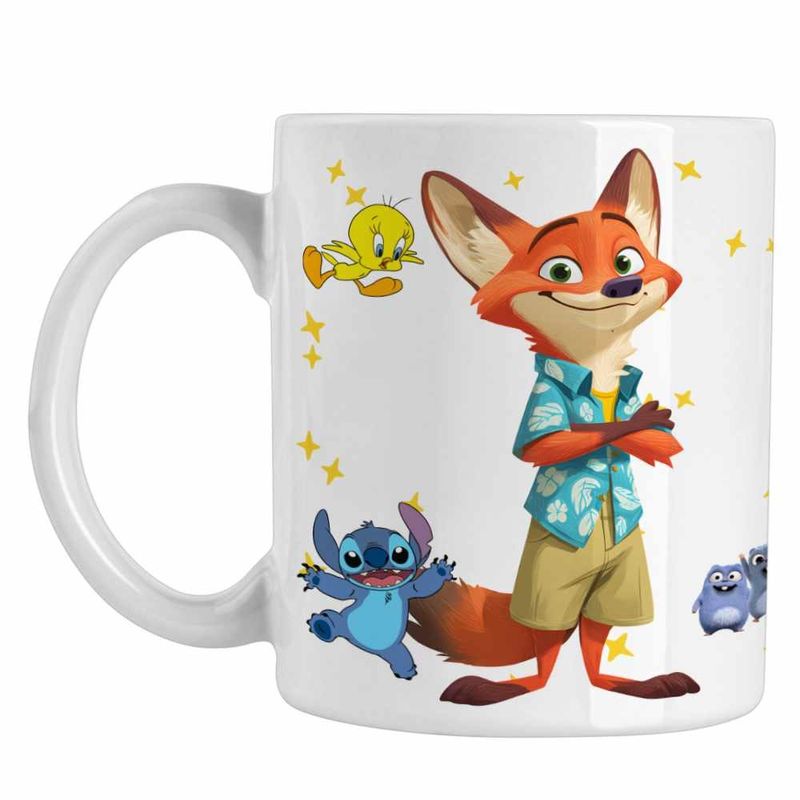 Casa si Gradina - Bucatarie si vesela - Cani si pahare - Cani si cesti - Cana Zootopia Nick Wilde CoolTrend, alba, 330ml - Infinity.ro
