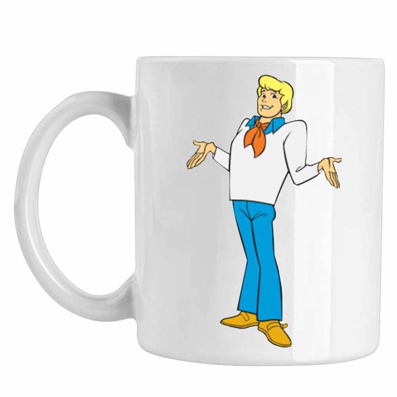 Casa si Gradina - Bucatarie si vesela - Cani si pahare - Cani si cesti - Cana Scooby Doo Fred Jones, CoolTrend, alba, 330ml - Infinity.ro