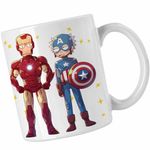 Casa si Gradina - Bucatarie si vesela - Cani si pahare - Cani si cesti - Cana Iron Man Rick and Morty Captain America CoolTrend, alba, 330ml - Infinity.ro