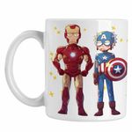 Casa si Gradina - Bucatarie si vesela - Cani si pahare - Cani si cesti - Cana Iron Man Rick and Morty Captain America CoolTrend, alba, 330ml - Infinity.ro