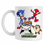 Casa si Gradina - Bucatarie si vesela - Cani si pahare - Cani si cesti - Cana laboratorul lui Dexter Sonic Paienjenel Taz Diavol Tasmanian, CoolTrend, alba, 330ml - Infinity.ro