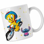 Casa si Gradina - Bucatarie si vesela - Cani si pahare - Cani si cesti - Cana Tweety Bicicleta CoolTrend, alba, 330ml - Infinity.ro