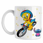 Casa si Gradina - Bucatarie si vesela - Cani si pahare - Cani si cesti - Cana Tweety Bicicleta CoolTrend, alba, 330ml - Infinity.ro