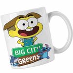 Casa si Gradina - Bucatarie si vesela - Cani si pahare - Cani si cesti - Cana Familia Green Cricket Big City Greens CoolTrend, alba, 330ml - Infinity.ro