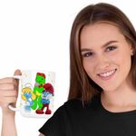Casa si Gradina - Bucatarie si vesela - Cani si pahare - Cani si cesti - Cana Franklin Strumfii Papa Strumf Strumfita CoolTrend, alba, 330ml - Infinity.ro