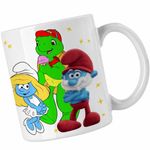 Casa si Gradina - Bucatarie si vesela - Cani si pahare - Cani si cesti - Cana Franklin Strumfii Papa Strumf Strumfita CoolTrend, alba, 330ml - Infinity.ro