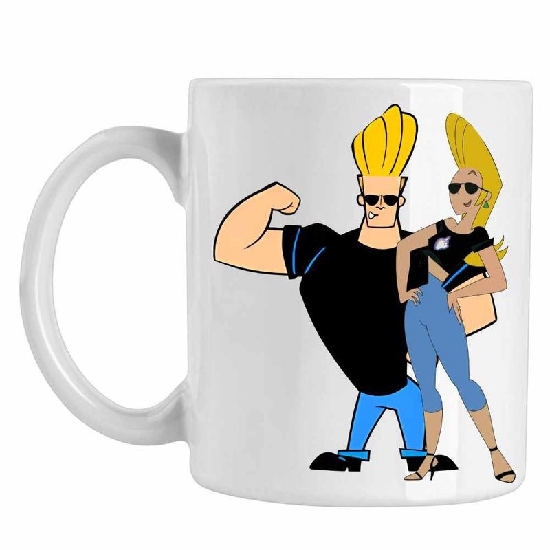 Casa si Gradina - Bucatarie si vesela - Cani si pahare - Cani si cesti - Cana Johnny Bravo Jenny Brava Fitness, CoolTrend, alba, 330ml - Infinity.ro