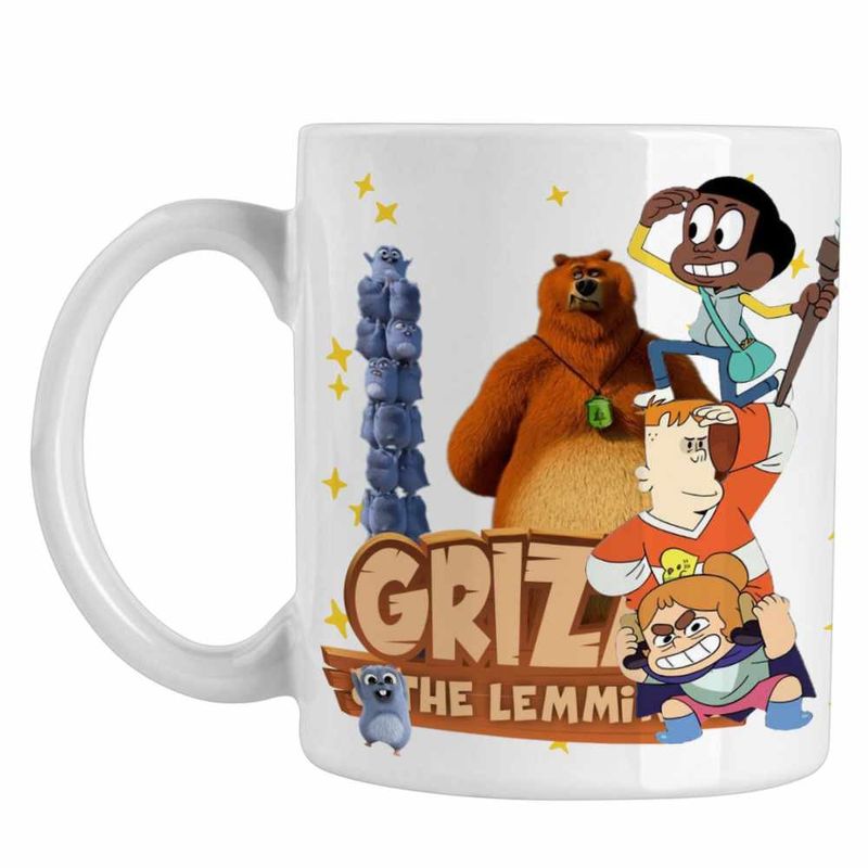 Casa si Gradina - Bucatarie si vesela - Cani si pahare - Cani si cesti - Cana Craig Dumbrava Grizzy Lemingii Grizi CoolTrend, alba, 330ml - Infinity.ro