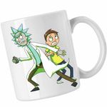 Casa si Gradina - Bucatarie si vesela - Cani si pahare - Cani si cesti - Cana Rick and Morty Fanart Aventuri, CoolTrend, alba, 330ml - Infinity.ro