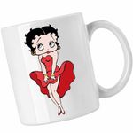 Casa si Gradina - Bucatarie si vesela - Cani si pahare - Cani si cesti - Cana Betty Boop Rochie Marilyn Monroe, CoolTrend, alba, 330ml - Infinity.ro