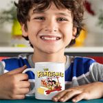 Casa si Gradina - Bucatarie si vesela - Cani si pahare - Cani si cesti - Cana Familia Flintstone Masina Aventuri Epoca de Piatra, CoolTrend, alba, 330ml - Infinity.ro